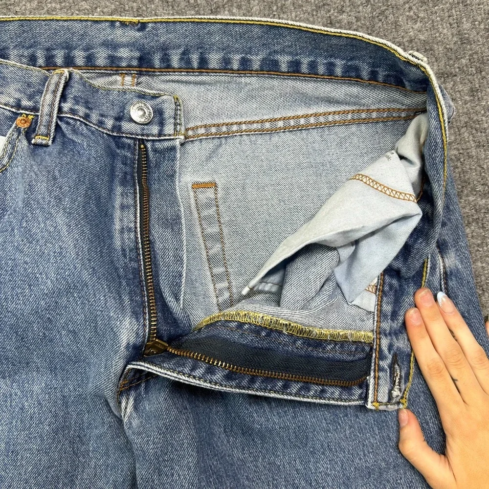 Levi's Jeans Men's Blue Denim Mid Rise Straight Pockets Classic Zip Fly‎ - 35X31